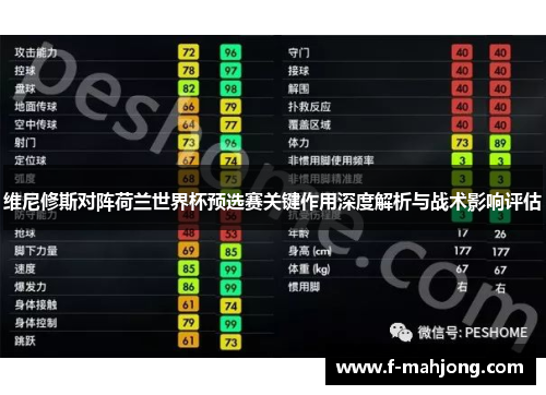 维尼修斯对阵荷兰世界杯预选赛关键作用深度解析与战术影响评估